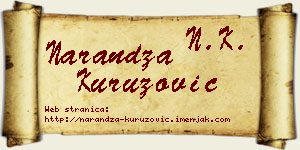 Narandža Kuruzović vizit kartica